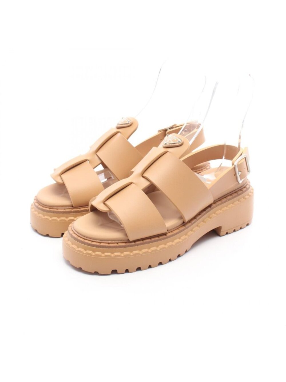 Prada Sandals Triangle Logo